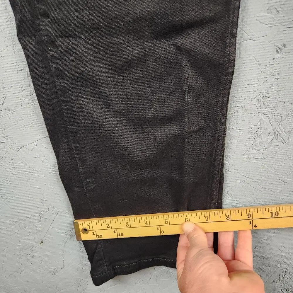 Levi's 505 Jeans Mens 34x34 Black Straight Leg Stretch Denim Western Cowboy